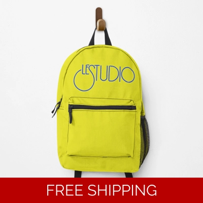 Le Studio Backpack Yellow Royal Blue logo
